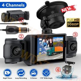 Dash Cam Car DVR Video Recorder 360°  Night Vision Front left right With Rear View camera