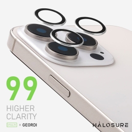 HALOSURE Geordi Camera Lens Protector - Clear For iPhone 16/16 Plus