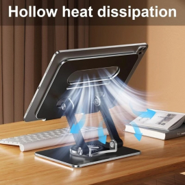 Aluminum Desktop Stand 360 Degree Rotatable Adjustable Height Tablet Holder
