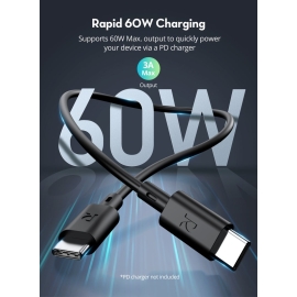 RavPower Type-C To Type-C Cable 2M TPE Black