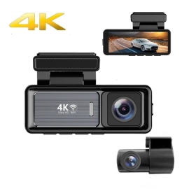 3.2Inch Dash Cam Dual Lens Ultra HD Real 4K Car DVR Camera WIFI GPS