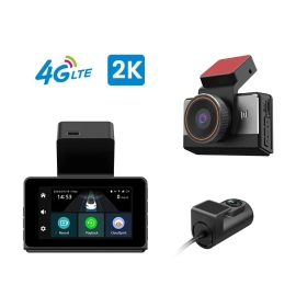 1080P 4G Dashcam With Dual Lens Record WIFI GPS Tracking