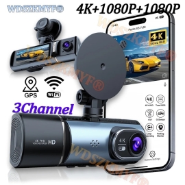 NEW 4K Dash Cam WIFI GPS 24H Parking Monitor Car DVR 2/3ways Recording