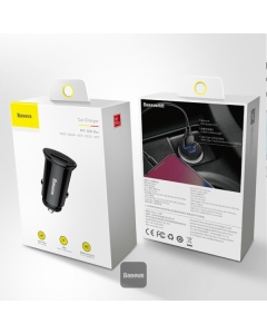 Baseus Circular Plastic A+C 30w PPS Car Charger Black