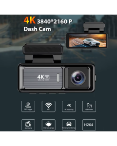 3.2Inch Dash Cam Dual Lens Ultra HD Real 4K Car DVR Camera WIFI GPS