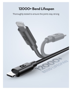 RAVPower TypeC-Lightning Cable 1m TPE Black