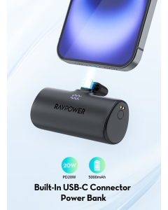 RavPower 5000 mAh Mini Power Bank Type-C Charger 20W