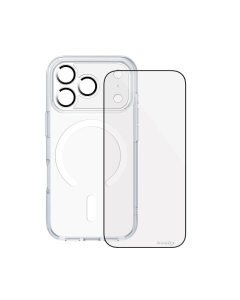 مجموعة ArmorPro 4 في 1 (جراب حماية شفاف ماج سيف + واقي شاشة شفاف + غطاء كاميرا + واقي عدسة) لهاتف iPhone 17 Pro