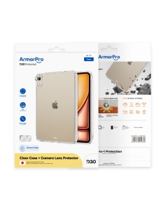 ArmorPro iPad Air 11 inch Clear Case With Camera Lense Protector