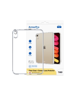 ArmorPro iPad Mini 6-7 Clear Case With Camera Lense Protector